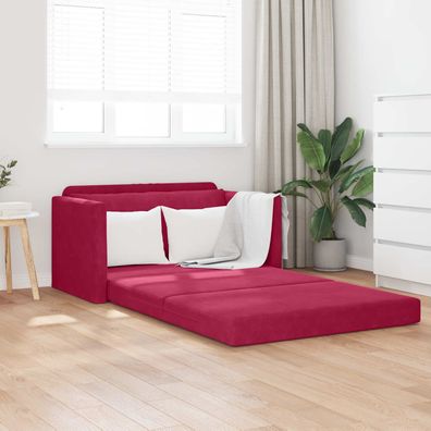 vidaXL Schlafsofa Weinrot 124 x 71 x 78 cm Samt