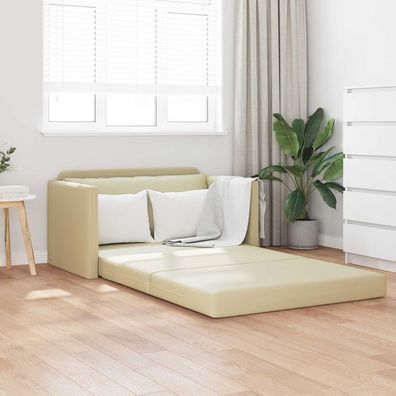 vidaXL Schlafsofa Creme 124 x 71 x 78 cm Kunstleder