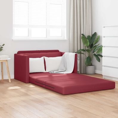 vidaXL Schlafsofa Weinrot 124 x 71 x 78 cm Kunstleder