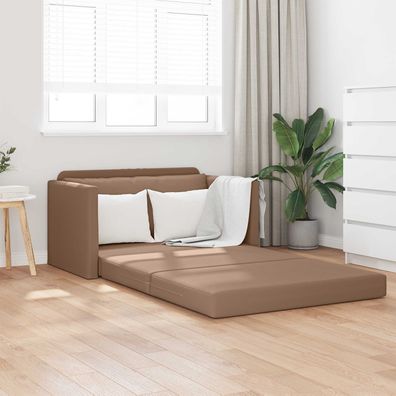vidaXL Schlafsofa Cappuccino 124 x 71 x 78 cm Kunstleder
