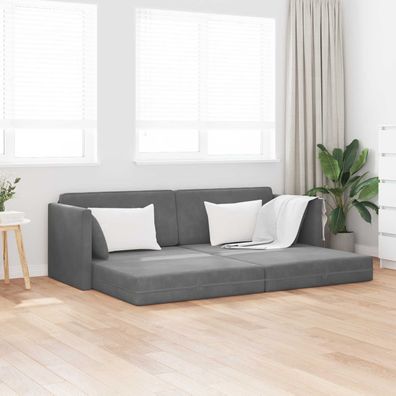 vidaXL Boden-Sofa-Bett Dunkelgrau 213 x 70 x 77 cm Samt