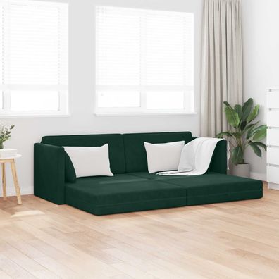 vidaXL Boden-Sofa-Bett Dunkelgrün 213 x 70 x 77 cm Samt