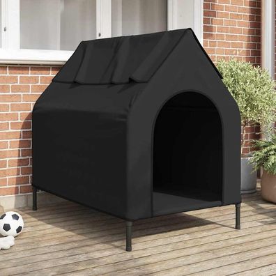 vidaXL Haustierhaus Schwarz 110 x 75 x 90 cm Stahl
