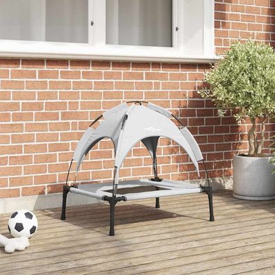 vidaXL Hundebett Silber Grau 62 x 48 x 61 cm Stahl
