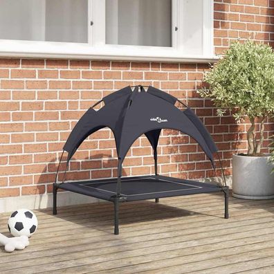 vidaXL Hundebett Schwarz 71 x 64 x 71 cm Stahl