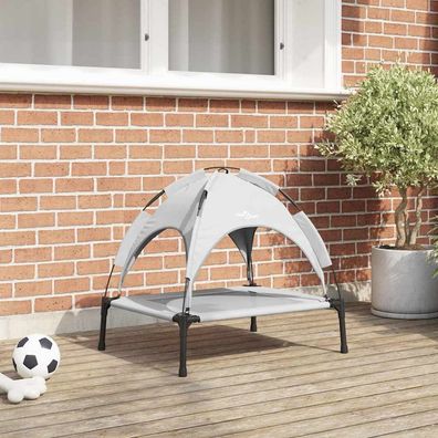 vidaXL Hundebett Silber Grau 63 x 49,5 x 60 cm Stahl