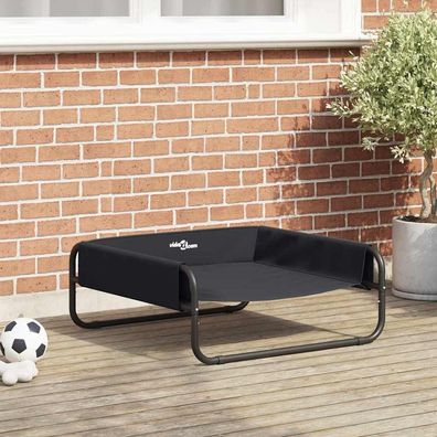 vidaXL Hundebett Schwarz 75 x 75 x 30 cm Stahl