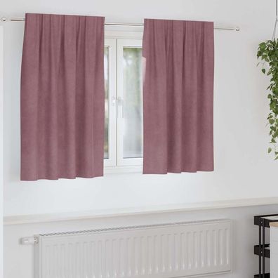 vidaXL Verdunkelungsvorhänge 2 pcs Dunkelrosa 140 x 140 cm Samt