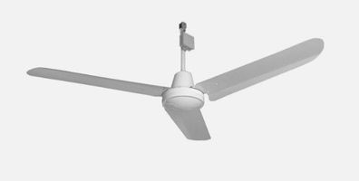 Deckenventilator Stallventilator S03 142cm Stahl 75W 15000m³/h Bauhöhre 44 cm
