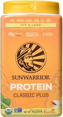 Sunwarrior Classic Plus Proteinpulver Vanille - 750g