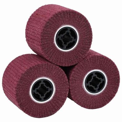 vidaXL Schleifrollen 3 pcs Rot 12 x 12 x 10 cm Synthetische Faser