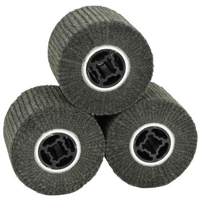 vidaXL Schleifrollen 3 pcs Schwarz 12 x 12 x 10 cm Synthetische Faser