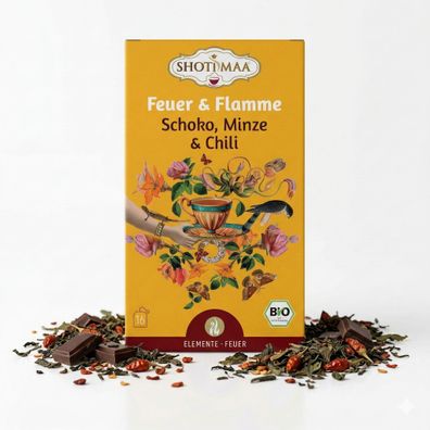 Shoti Maa Bio Ayurveda-Tee - Feuer & Flamme - Schoko, Minze & Chili 32g
