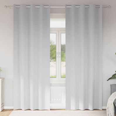 vidaXL Verdunkelungs-Vorhänge mit Ringen 2 pcs Helles Grau