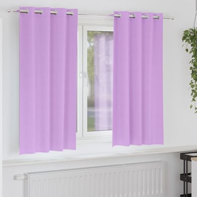vidaXL Verdunkelungs-Vorhänge mit Ringen 2 pcs Lila 175 x 140 cm