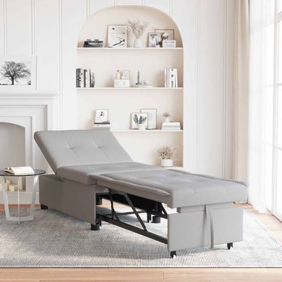 vidaXL Schlafsofa Ausziehbar Grau 194 x 50 x 82 cm Stoff