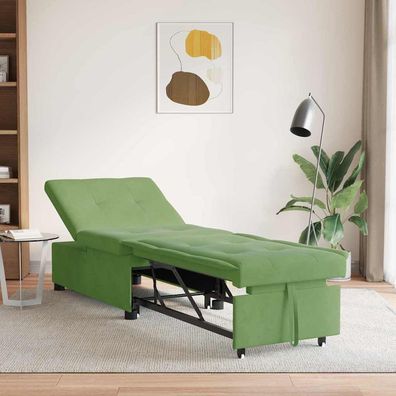 vidaXL Schlafsofa Hellgrün 194 x 67 x 82 cm Samt
