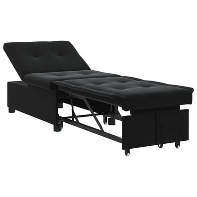 vidaXL Schlafsofa Schwarz 194 x 67 x 82 cm Samt