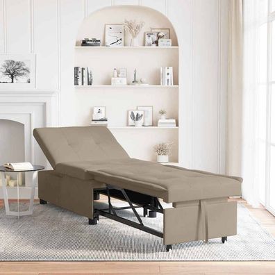 vidaXL Schlafsofa Ausziehbar Taupe 194 x 67 x 82 cm Mikrofaser