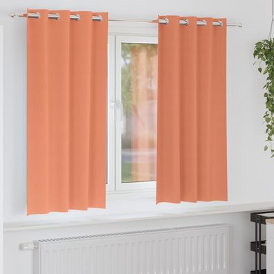 vidaXL Verdunkelungs-Vorhänge mit Ringen 2 pcs Terrakotta 175 x 140 cm