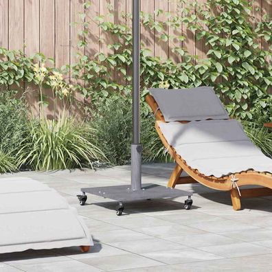 vidaXL Sonnenschirmständer Dunkelgraue Holzoptik 45 x 45 x 31,5 cm
