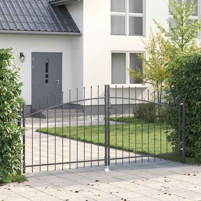 vidaXL Doppeltor Woerden 299,5 x 199,5 cm Stahl Grau Abschließbar