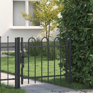 vidaXL Zauntor BOXTEL 103 x 124,5 cm Pulverbeschichteter Stahl Grau