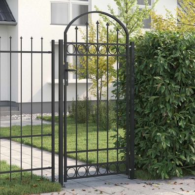 vidaXL Zaunpfosten ASSEN 200 x 88 x 14 cm Stahl Grau Abschließbar