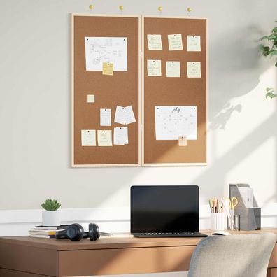 vidaXL Info-Tafel Braun 80 x 80 x 1,4 cm Massivholz Kiefer