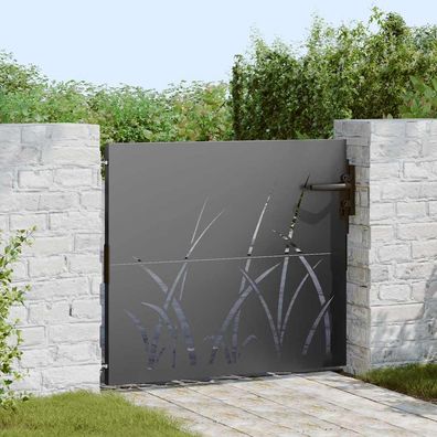 vidaXL Gartentor Schwarz 85 x 100 cm Pulverbeschichteter Stahl