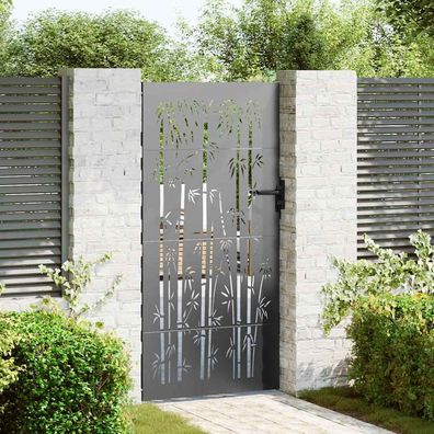 vidaXL Gartentor 85 x 175 cm Pulverbeschichteter Stahl Schwarz