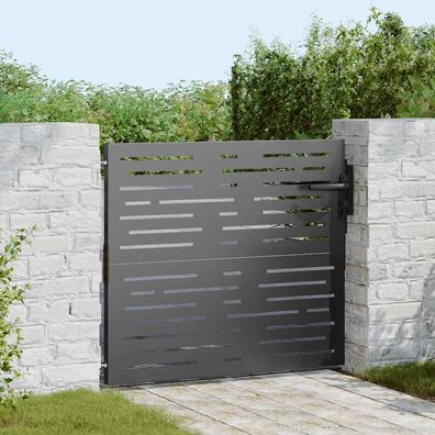 vidaXL Gartentor Schwarz 85 x 100 cm Pulverbeschichteter Stahl