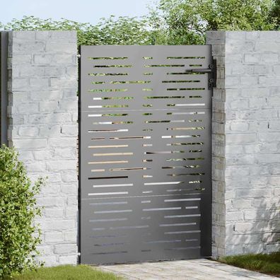 vidaXL Gartentor Schwarz 85 x 125 cm Pulverbeschichteter Stahl