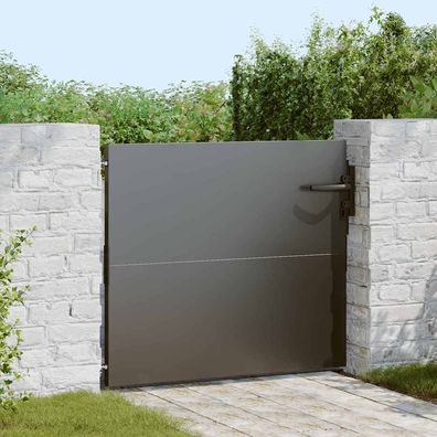 vidaXL Gartentor Schwarz 85 x 100 cm Pulverbeschichteter Stahl