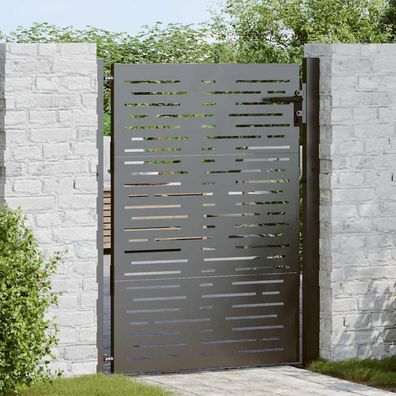 vidaXL Gartentor Schwarz 110 x 155 cm Pulverbeschichteter Stahl