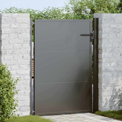 vidaXL Gartentor Schwarz 110 x 155 cm Pulverbeschichteter Stahl