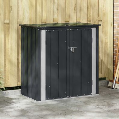 vidaXL Gartenlagerbox Schwarz 101,5 x 57 x 100,5 cm Stahl