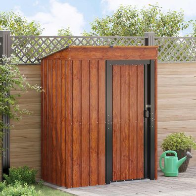vidaXL Gartenhütten Braun 137 x 81 x 180 cm Metall