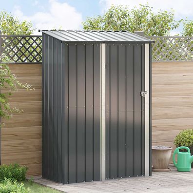 vidaXL Gartenhütten Anthrazit 140,5 x 74 x 200 cm Metall
