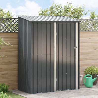 vidaXL Gartenhütten Anthrazit 153,5 x 86 x 200 cm Metall