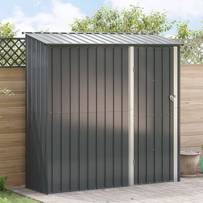 vidaXL Gartenhütten Anthrazit 203,5 x 73 x 200 cm Metall