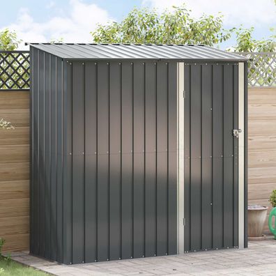 vidaXL Gartenhütten Anthrazit 203 x 85,5 x 200 cm Metall