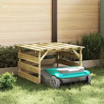 vidaXL Rasenmäher Garage Braun 84 x 80 x 56 cm