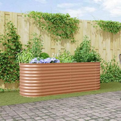 vidaXL Hochbeet Braun 240 x 80 x 81 cm Stahl