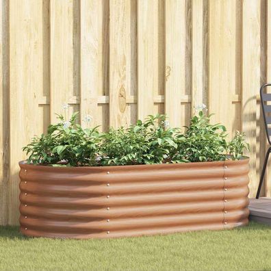 vidaXL Hochbeet Braun 160 x 80 x 44 cm Stahl