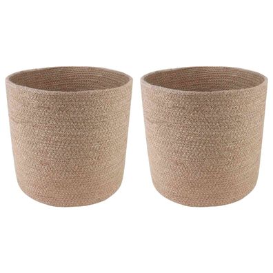 vidaXL Pflanztopfsatz 2 pcs Natur Ø 28 x 28 cm 100% Tossa-Jute