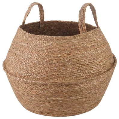 vidaXL Pflanzenkübel mit Griffen Natur Ø 45 x 36 cm 100% Seegras