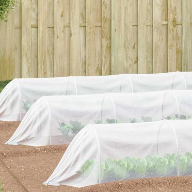 vidaXL Insektennetz Weiß 2 x 25 m Polyethylen