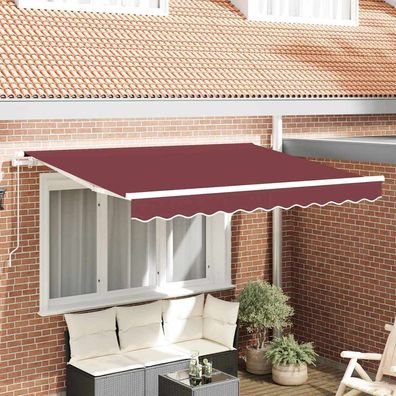 vidaXL Markisenersatzstoff Bordeauxrot 280 x 195 cm Polyester