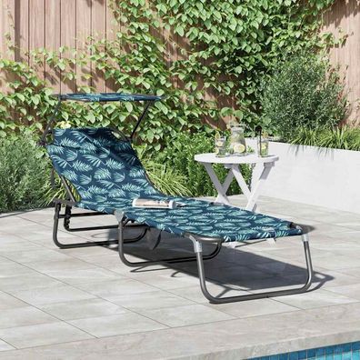 vidaXL Klappbare Sonnenliege Mehrfarbig 190 x 57 x 81 cm Oxford